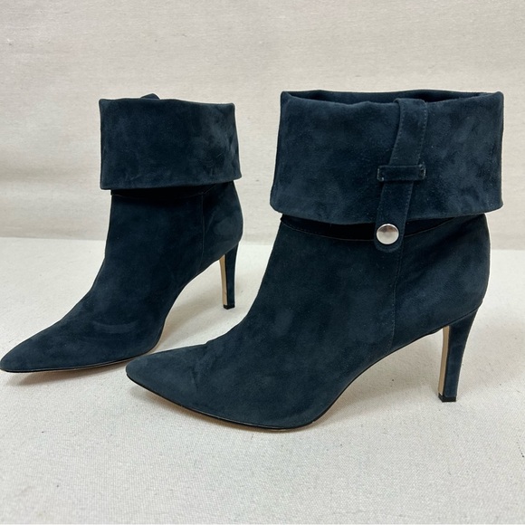 Calvin Klein Bethany Emerald Suede Heeled Boots - Picture 1 of 9